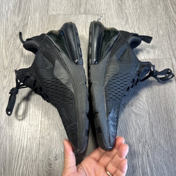 Nike Air Max 270 Triple Black Women's Size 7.5 Shoe Sneakers BQ5776-001 - Picture 3 of 12